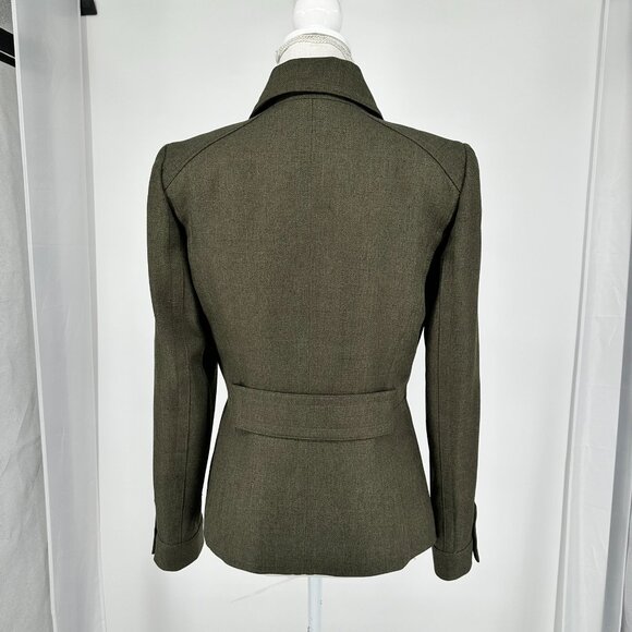 ANTIONIO MELANI Olive Green Business Blazer size 4 - Picture 3 of 8